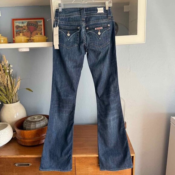 Hudson Jeans Signature Bootcut 19" Leg Opening Triangle Flap Pockets Low Rise - Picture 1 of 9